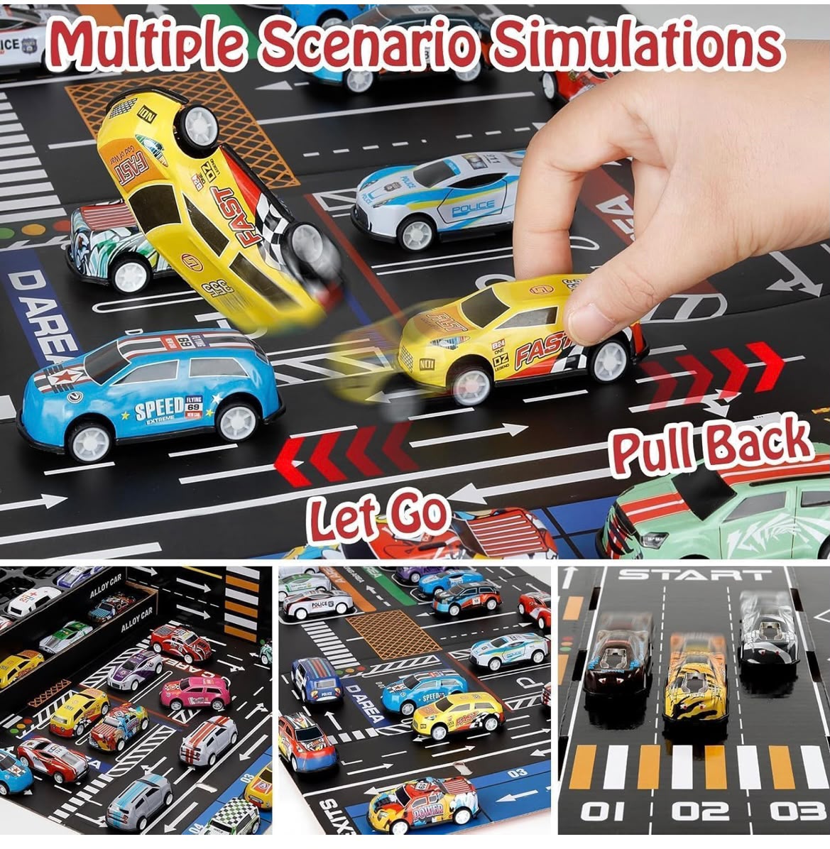 48 Pcs Mini Alloy Die-Cast Cars Set