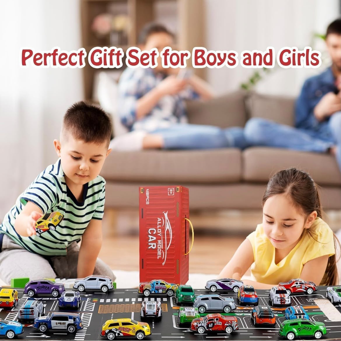 48 Pcs Mini Alloy Die-Cast Cars Set