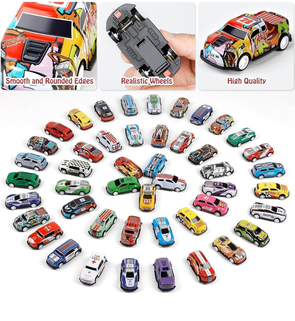 48 Pcs Mini Alloy Die-Cast Cars Set