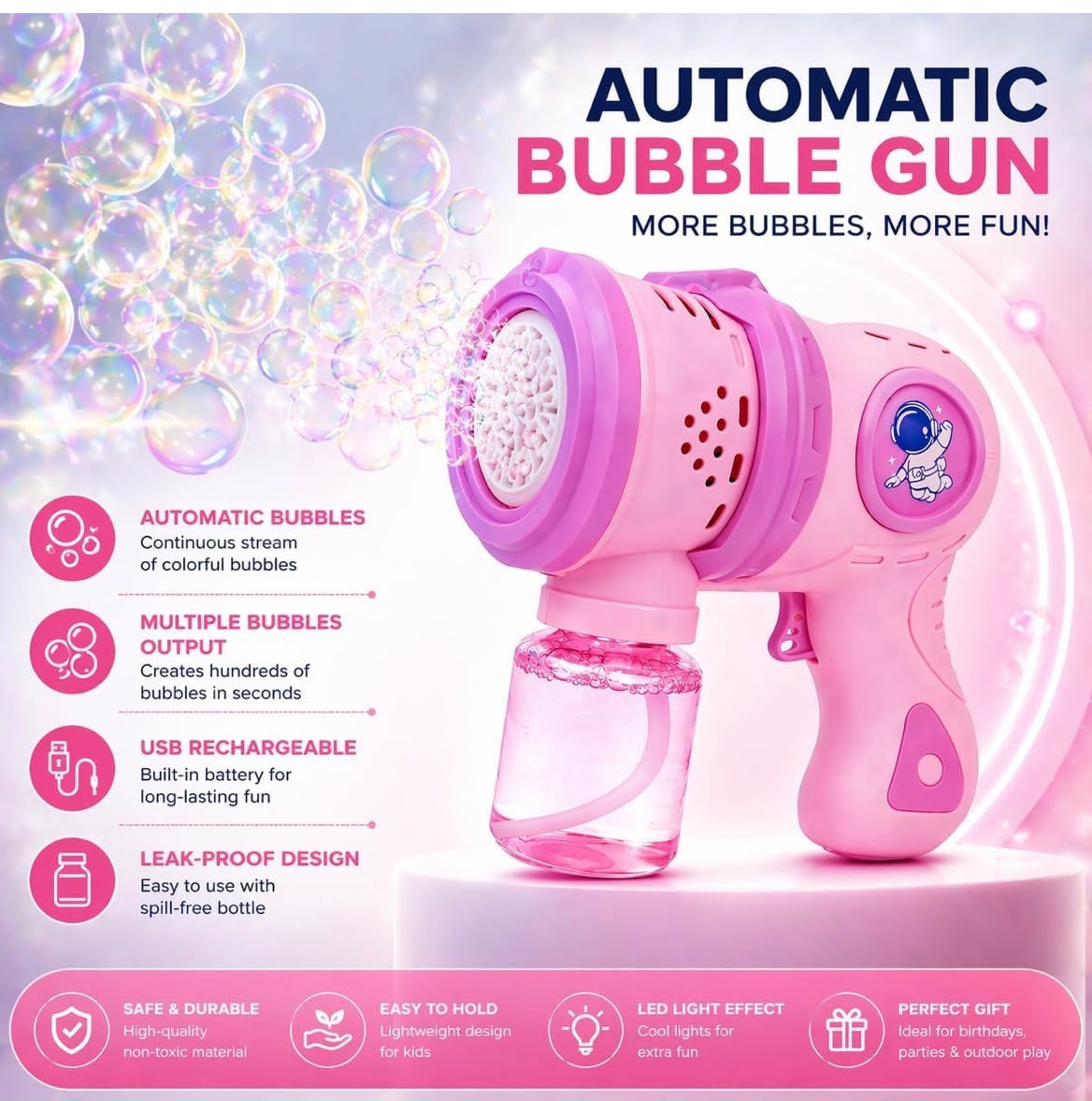 Toys 12-Hole Automatic Bubble Gun